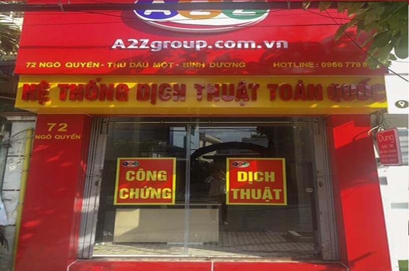 Dịch Tài Liệu Giấy Tờ Cá Nhân Tại A2Z Huyện Dầu Tiếng